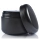 100ml Frosted (Matt) Black double walled Turtle Container with Screw top and inner lid